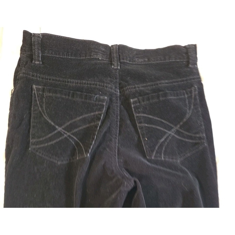Gloria Vanderbilt Corduroy Pants Womens 6 Black Zip Fly